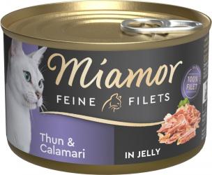 Miamor FEINE FILETS mit Thunfisch, Calamari für Katzen 12 x 185 g 