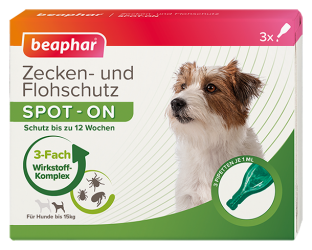 beaphar Zecken- und Flohschutz SPOT-ON 3x1ml für kleine Hunde 