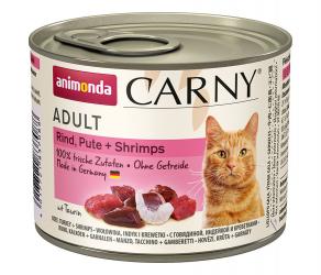 animonda CARNY mit Rind, Pute und Shrimps für5 Katzen 6 x 200 g 