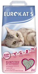 EUROKAT's Katzenstreu mit Babypuderduft 20 l 