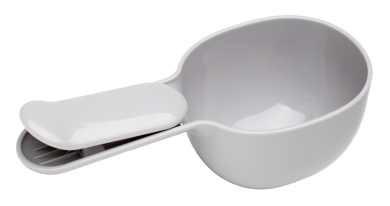 azoona Futterlöffel mit Verschluss-Clip grau 