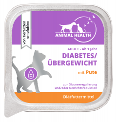 ANIMAL HEALTH Diabetes / Übergewicht mit Pute für Katzen 16 x 100 g 