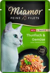 Miamor FEINE FILETS mit Thunfisch, Gemüse in Sauce 24 x 100 g 