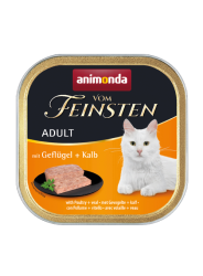 animonda VOM FEINSTEN mit Geflügel, Kalb für Katzen 32 x 100 g 