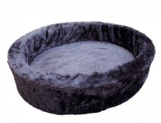 Nobby Hunde-Plüschbett 90cm in grau 