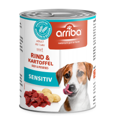 arriba SENSITIV mit Rind, Kartoffel für Hunde 6 x 800 g 