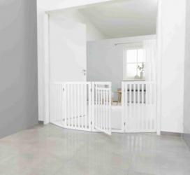 TRIXIE Absperrgitter 60-160x81 cm in weiß 4-teilig 