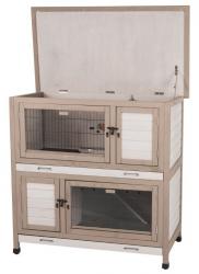 TRIXIE natura Kleintierstall mit Wärmedämmung ca. 116 x 113 x 65 cm, grau 