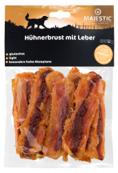 MAJESTIC Hühnerbrust mit Leber für Hunde 250 g 