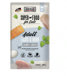 MAC's SUPER FOOD mit Lachs, Geflügel für Katzen 12 x 100 g 
