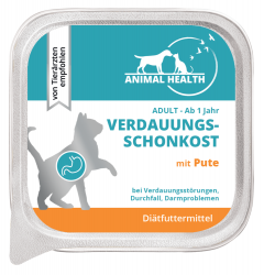 ANIMAL HEALTH Verdauungsschonkost mit Pute für Katzen 16 x 100 g 