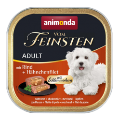 animonda VOM FEINSTEN mit Rind, Hähnchenfilet für Hunde 22 x 150 g 