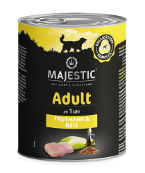 MAJESTIC mit Truthahn, Reis für Hunde 6 x 800 g 