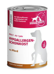 Animal Health Hund Adult 6x400g Hypoallergenschonkost mit Pferd 