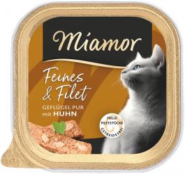 Miamor Feines Filet mit Geflügel, Huhn für Katzen 16 x 100 g 