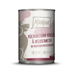 MjAMjAM mit Hirsch, Wildschwein für Hunde 6 x 400 g 