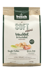 bosch Soft Mini mit Wachtel, Kartoffel für Hunde 2,5 kg 