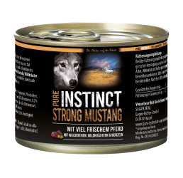 PURE INSTINCT STRONG MUSTANG mit Pferd für Hunde 6 x 200 g 