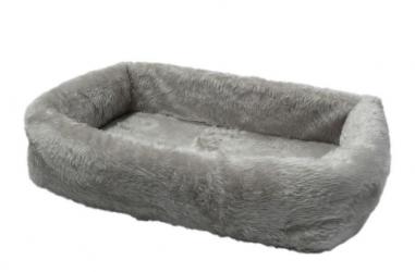 SILVIO DESIGN Tiersofa de Luxe 90 x 65 x 20 cm, grau 