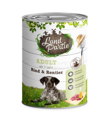 LandPartie mit Rind, Rentier für Hunde 6 x 800 g 