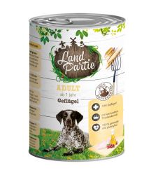LandPartie mit Geflügel für Hunde 6 x 400 g 