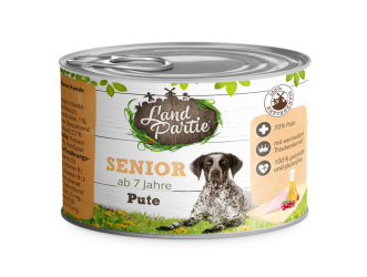LandPartie Senior mit Pute für Hunde 6 x 200 g 