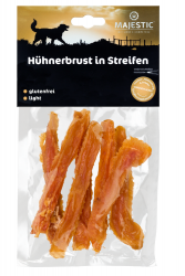 MAJESTIC Hühnerbrust in Streifen für Hunde 70 g 