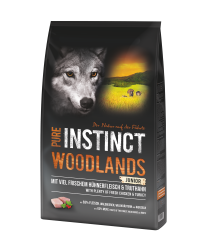 PURE INSTINCT WOODLANDS JUNIOR mit Huhn, Truthahn für Hunde 8 kg 