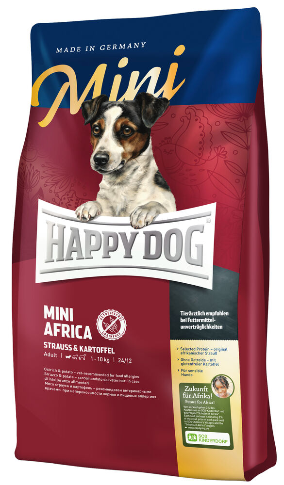 Happy Dog Happy Dog Supreme MINI Africa 2 x 4 kg und 1 x Schmuckdose Happy Dog 